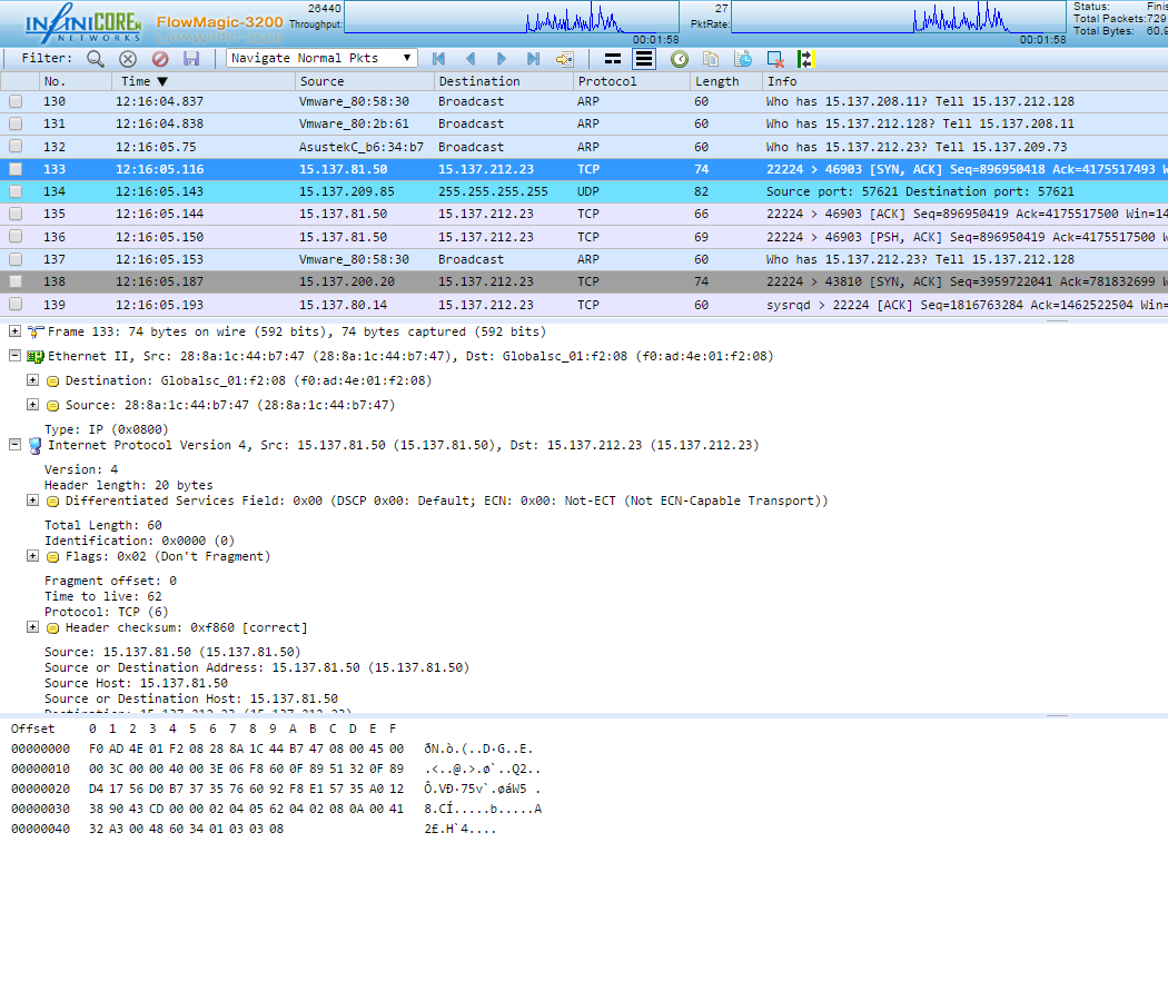 Protokollanalyse in Echtzeit mit dem integrierten Wireshark-Decoder